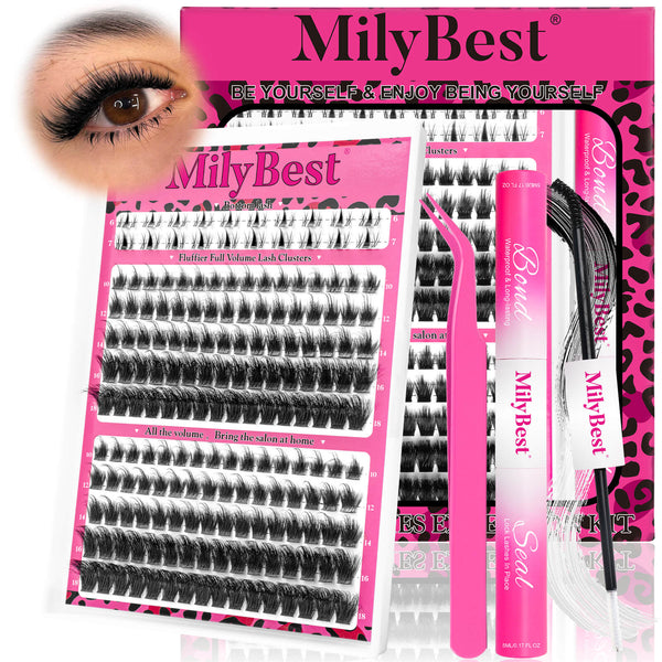 MilyBest® Fluffier Full Volume Cluster Lashes with Bottom Lash - Cove Kit