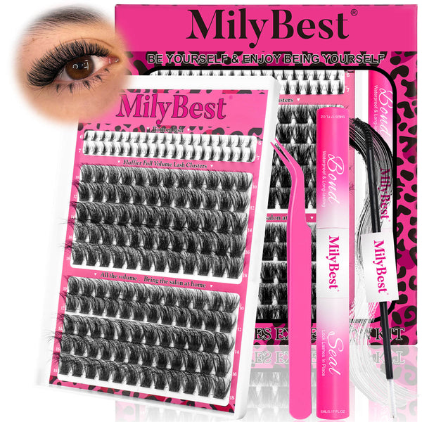 MilyBest® Fluffier Full Volume Cluster Lashes with Bottom Lash - Fable Kit