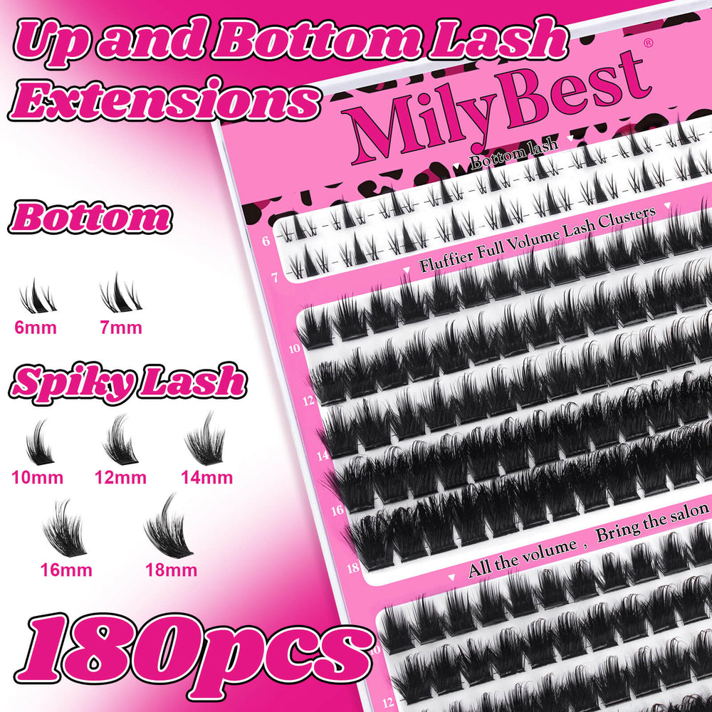 MilyBest® Fluffier Full Volume Cluster Lashes with Bottom Lash - Cove Kit