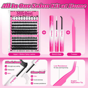 MilyBest® Fluffier Full Volume Cluster Lashes with Bottom Lash - Cove Kit