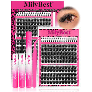 MilyBest® Fluffier Full Volume Cluster Lashes with Bottom Lash - Fable Kit