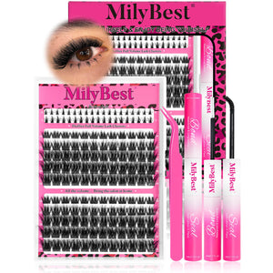 MilyBest® Fluffier Full Volume Cluster Lashes with Bottom Lash - Mist Kit