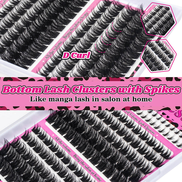 MilyBest® Fluffier Full Volume Cluster Lashes with Bottom Lash - Mist Kit