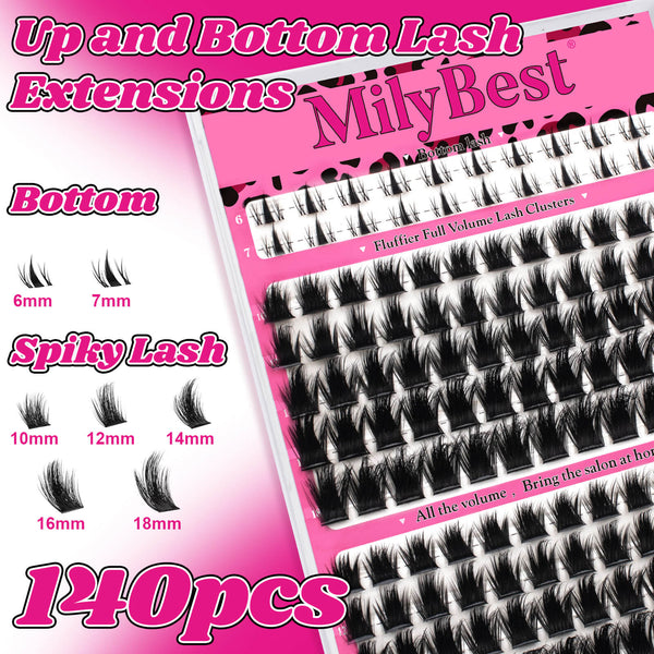 MilyBest® Fluffier Full Volume Cluster Lashes with Bottom Lash - Rozen Kit