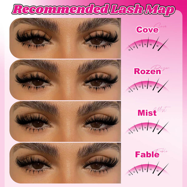 MilyBest® Fluffier Full Volume Cluster Lashes with Bottom Lash - Mist Kit