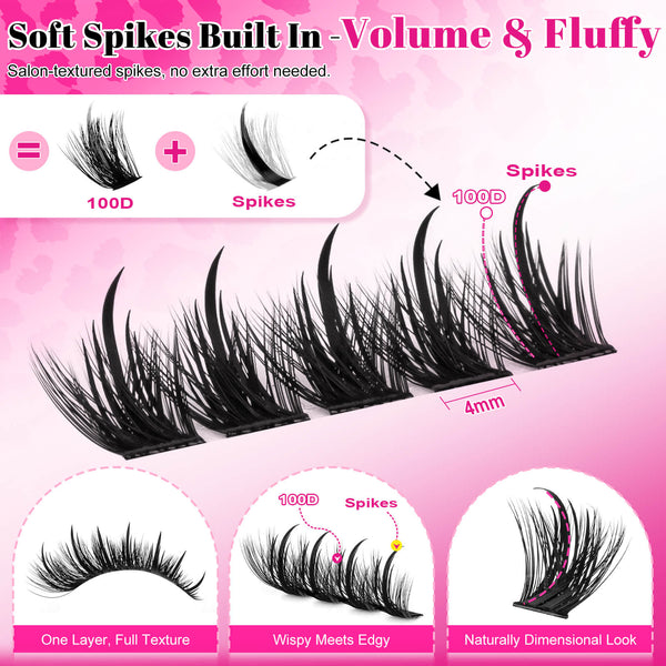 MilyBest® Spiky Volume Cluster Lashes - 100D Spiky Kit