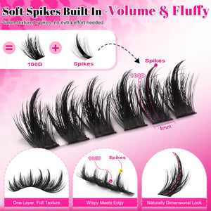MilyBest® Spiky Volume Cluster Lashes - 100D Manga Kit