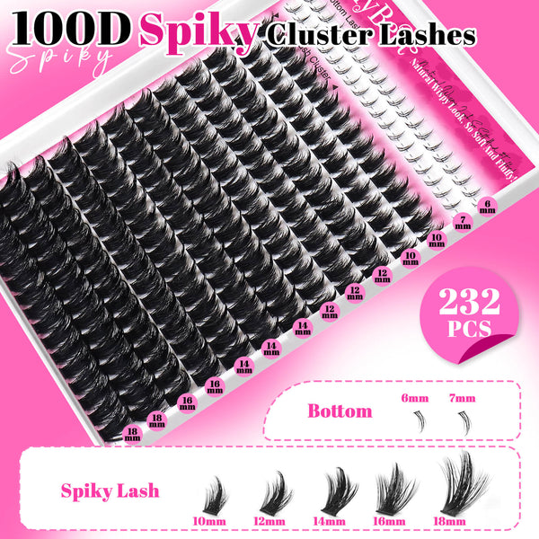 MilyBest® Spiky Volume Cluster Lashes - 100D Manga Kit