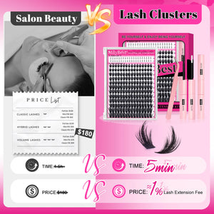 MilyBest® Spiky Volume Cluster Lashes - 80D Manga Kit