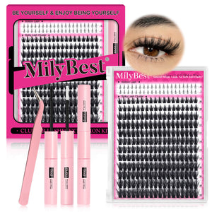 MilyBest® Spiky Volume Cluster Lashes - 80D Manga Kit