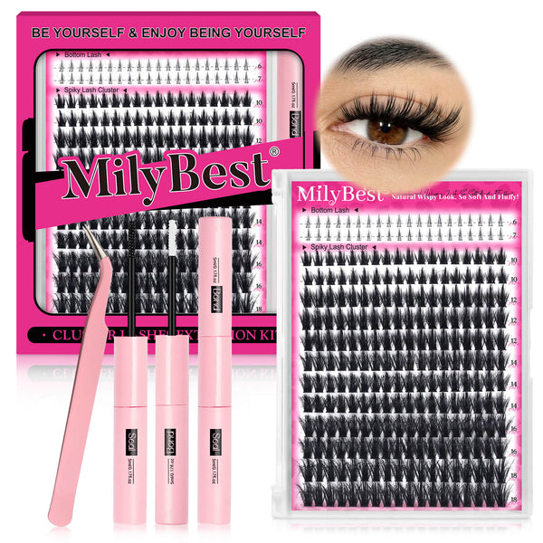 MilyBest® Spiky Volume Cluster Lashes - 80D Manga Kit