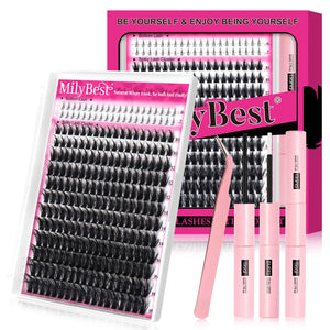 MilyBest® Spiky Volume Cluster Lashes - 80D Manga Kit