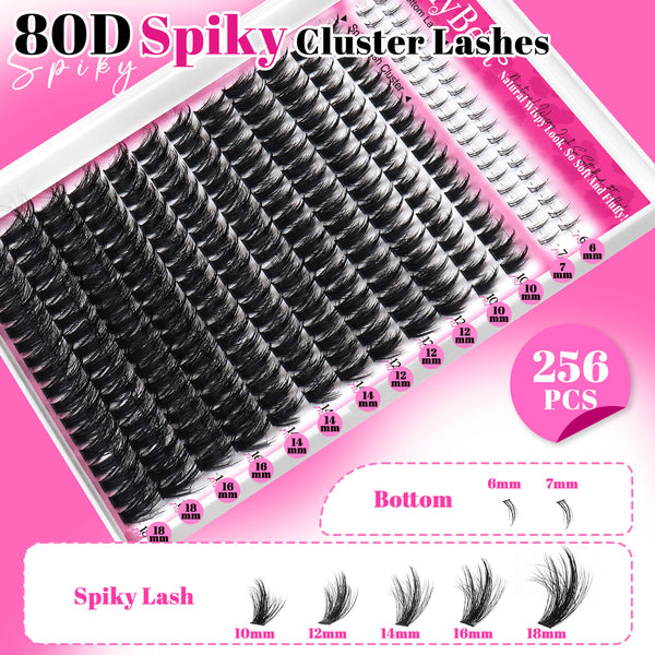 MilyBest® Spiky Volume Cluster Lashes - 80D Manga Kit