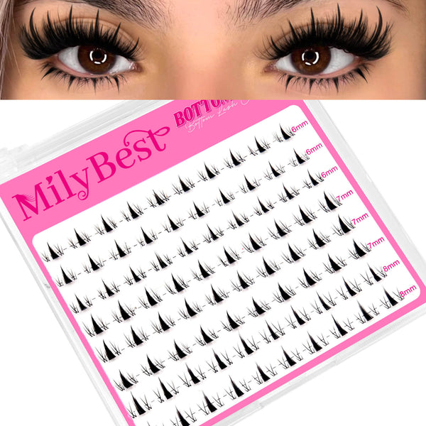 MilyBest® Natural Bottom & Spike Cluster Lashes