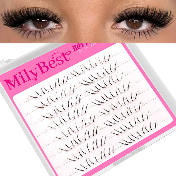 MilyBest® Natural Bottom & Spike Cluster Lashes
