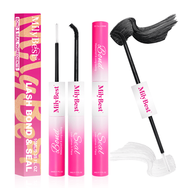 MilyBest® Latex-Free Cluster Lashes 2-in-1 Bond and Seal - Black Glue