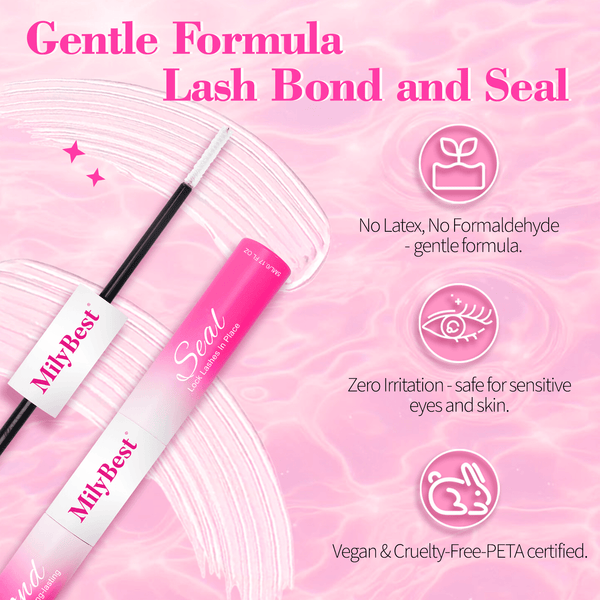 MilyBest® Latex-Free Cluster Lashes 2-in-1 Bond and Seal - Black Glue