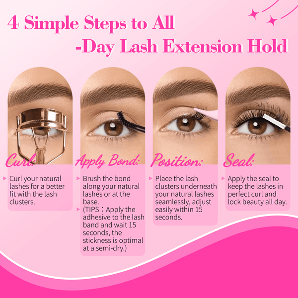 MilyBest® Latex-Free Cluster Lashes 2-in-1 Bond and Seal - Black Glue