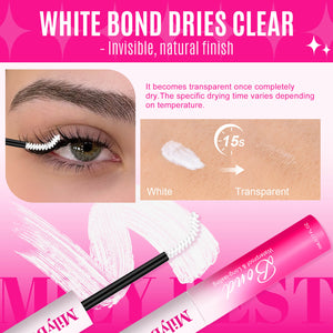 MilyBest® Latex-Free Cluster Lashes 2-in-1 Bond and Seal - White