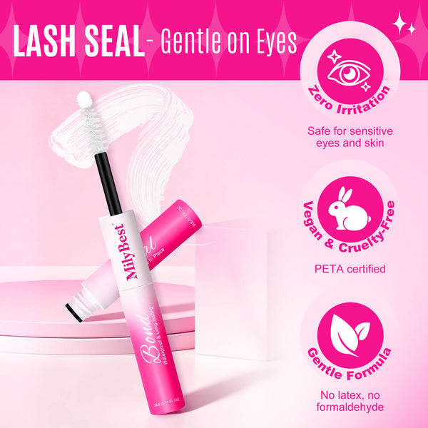 MilyBest® Latex-Free Cluster Lashes 2-in-1 Bond and Seal - White