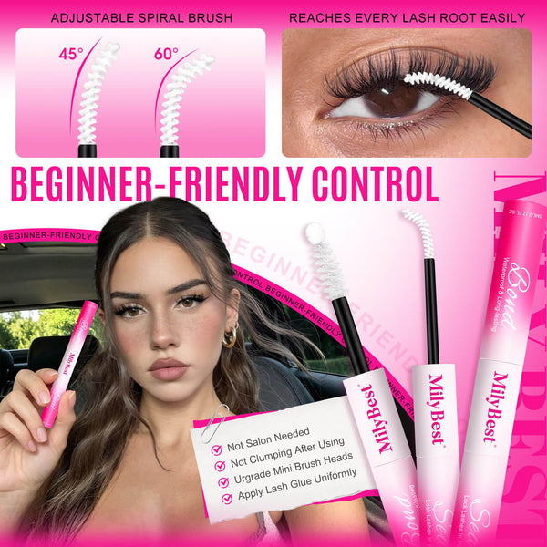 MilyBest® Latex-Free Cluster Lashes 2-in-1 Bond and Seal - White