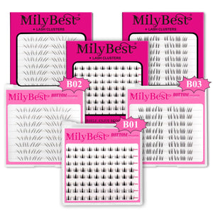 MilyBest® Natural Bottom & Spike Cluster Lashes