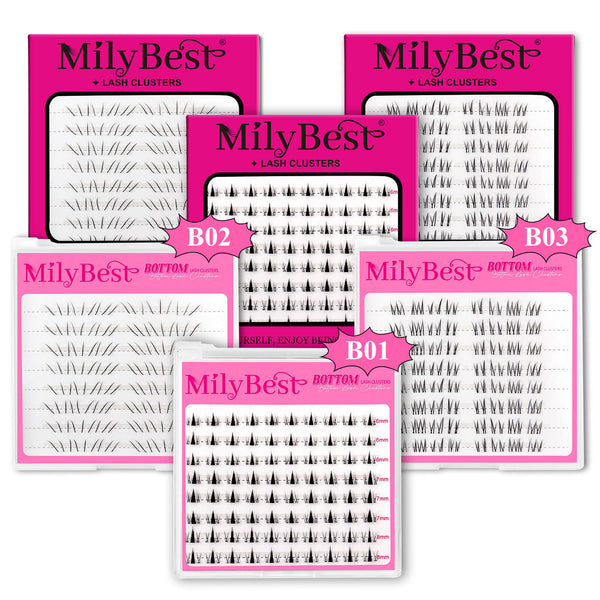 MilyBest® Natural Bottom & Spike Cluster Lashes