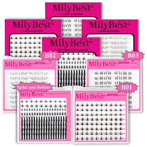 MilyBest® Natural Bottom & Spike Cluster Lashes
