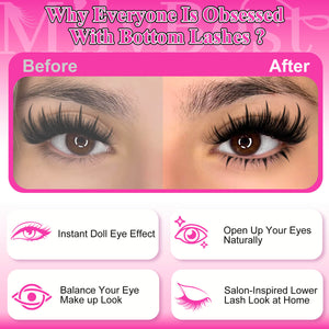 MilyBest® Natural Bottom & Spike Cluster Lashes