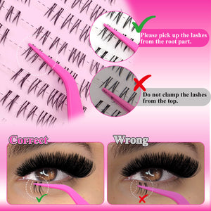 MilyBest® Natural Bottom & Spike Cluster Lashes