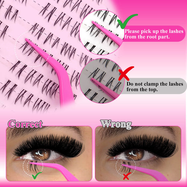 MilyBest® Natural Bottom & Spike Cluster Lashes