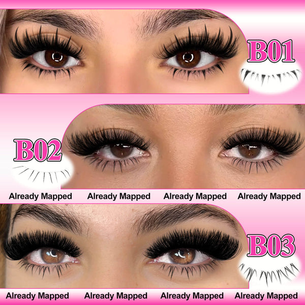 MilyBest® Natural Bottom & Spike Cluster Lashes