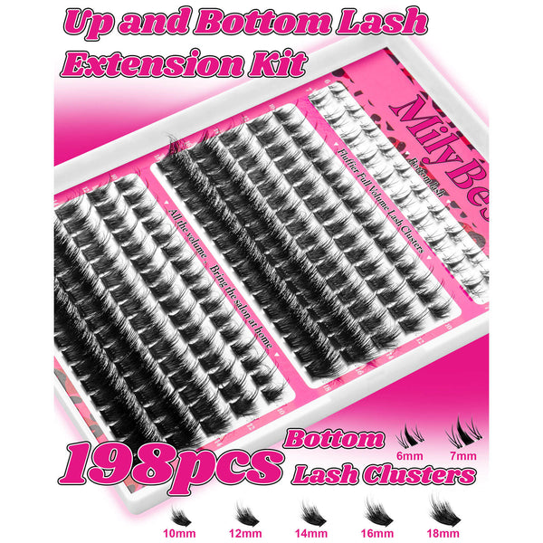 MilyBest® Fluffier Full Volume Cluster Lashes with Bottom Lash - Cove Kit
