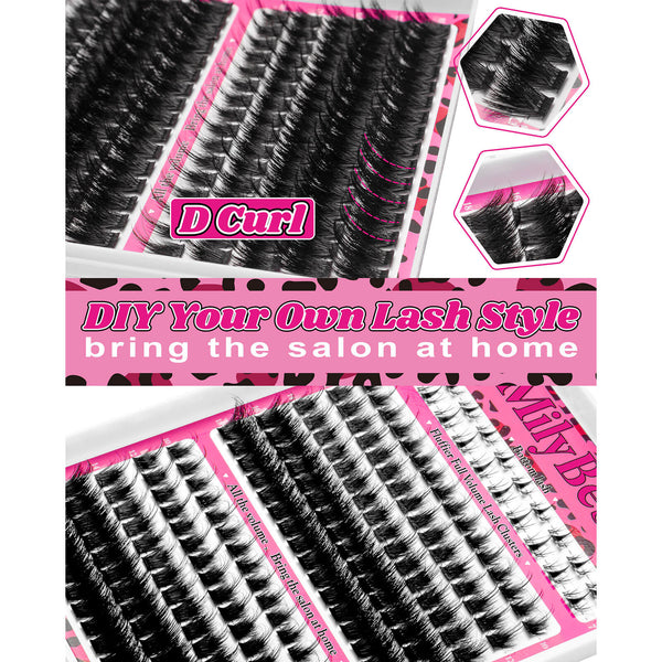 MilyBest® Fluffier Full Volume Cluster Lashes with Bottom Lash - Cove Kit