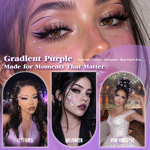MilyBest® 3-Tone Gradient Purple Cluster Lashes Kit - Iris