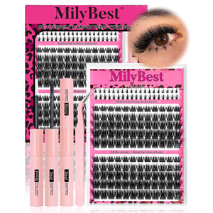 MilyBest® Fluffier Full Volume Cluster Lashes with Bottom Lash - Mist Kit