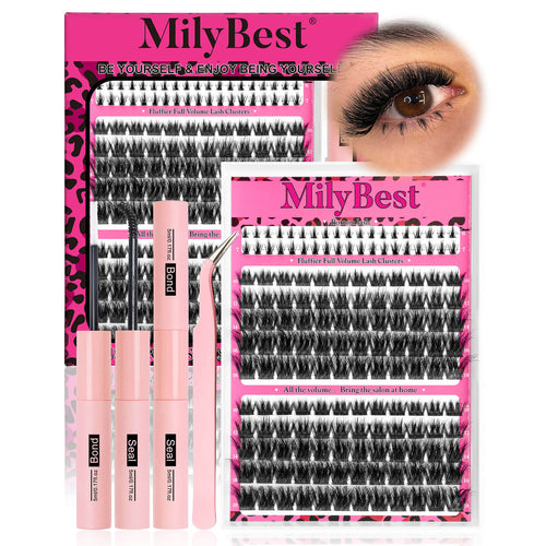 MilyBest® Fluffier Full Volume Cluster Lashes with Bottom Lash - Mist Kit