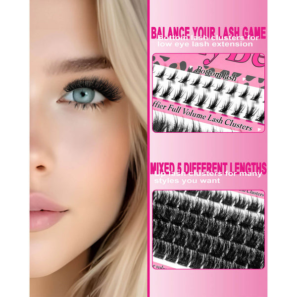MilyBest® Fluffier Full Volume Cluster Lashes with Bottom Lash - Mist Kit