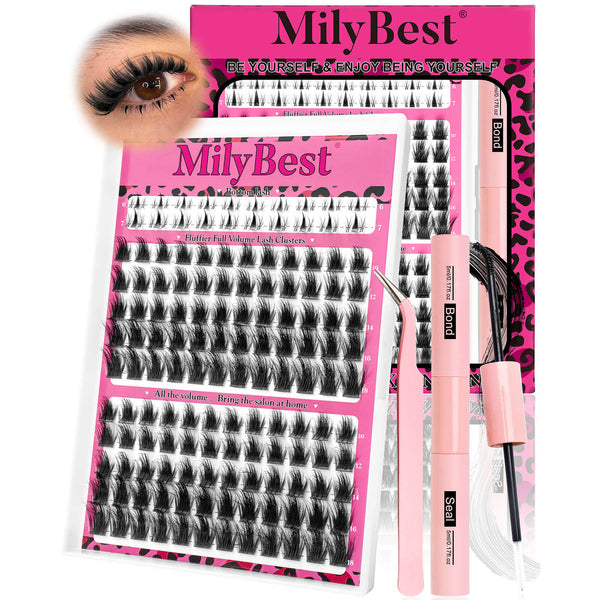 MilyBest® Fluffier Full Volume Cluster Lashes with Bottom Lash - Rozen Kit