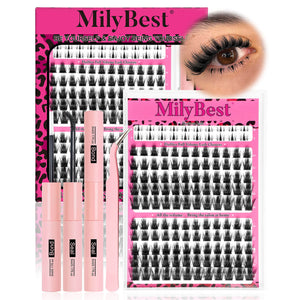 MilyBest® Fluffier Full Volume Cluster Lashes with Bottom Lash - Rozen Kit