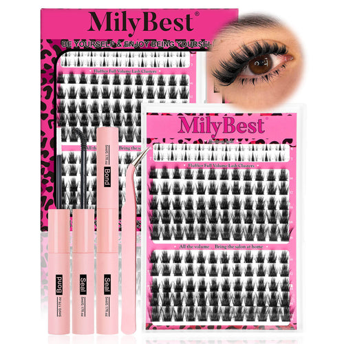 MilyBest® Fluffier Full Volume Cluster Lashes with Bottom Lash - Rozen Kit