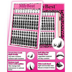 MilyBest® Fluffier Full Volume Cluster Lashes with Bottom Lash - Rozen Kit