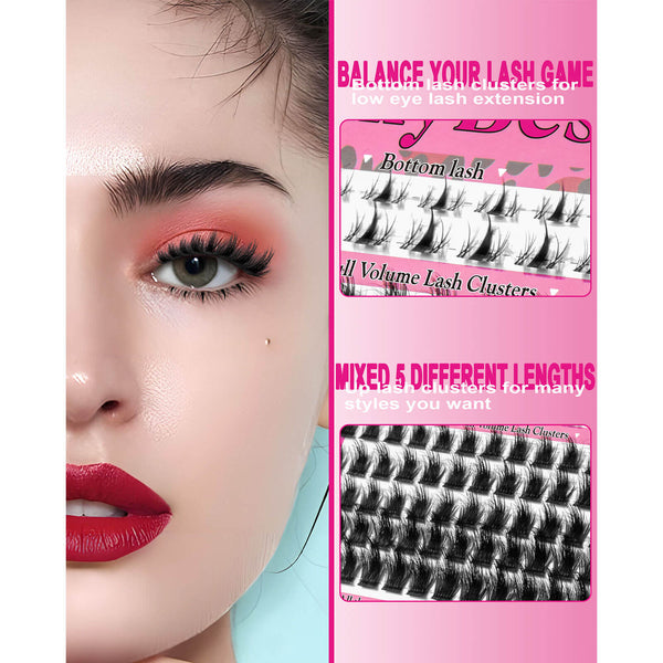 MilyBest® Fluffier Full Volume Cluster Lashes with Bottom Lash - Rozen Kit