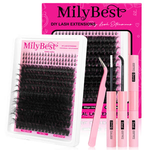 MilyBest® 16-25mm Fluffy Volume Cluster Lashes - Volume 200D Kit