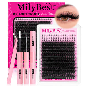 MilyBest® 16-25mm Fluffy Volume Cluster Lashes - Volume 200D Kit