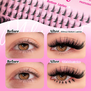 MilyBest® 16-25mm Fluffy Volume Cluster Lashes - Volume 200D Kit