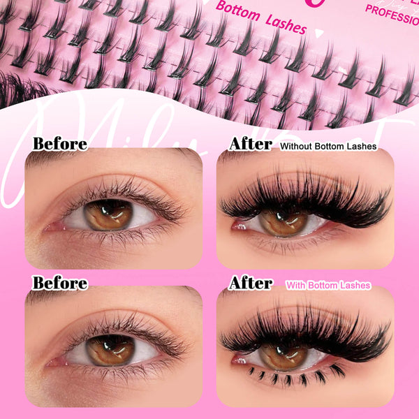 MilyBest® 16-25mm Fluffy Volume Cluster Lashes - Volume 200D Kit
