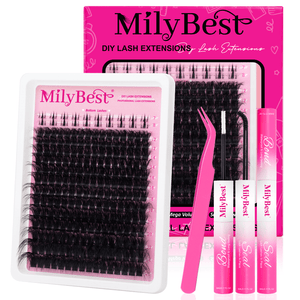 MilyBest® 12-25mm Fluffy Volume Cluster Lashes - Volume 200D Kit