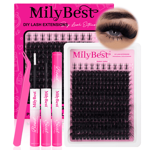 MilyBest® 12-25mm Fluffy Volume Cluster Lashes - Volume 200D Kit