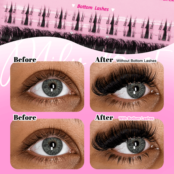 MilyBest® 12-25mm Fluffy Volume Cluster Lashes - Volume 200D Kit